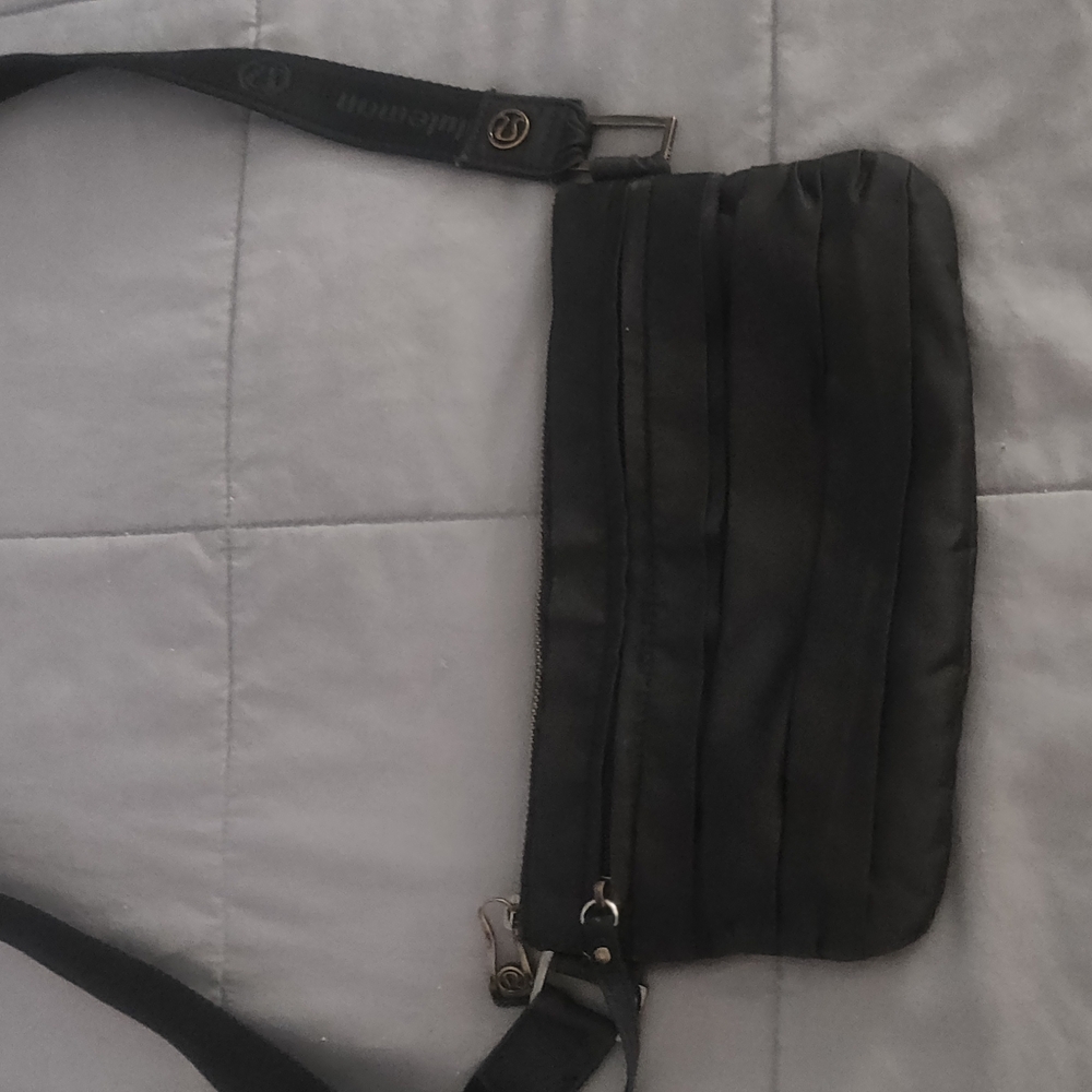 Black Leather Men's Crossbody Bag